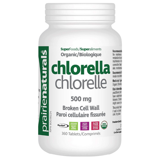 Prairie Naturals Chlorella 500mg 360 Tablets